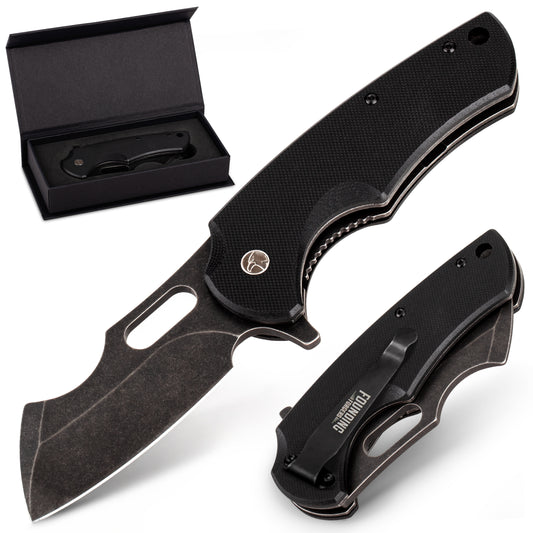 BEEF BOY - 3.1" Stone Wash D2 Steel Pocket Knife - G10 Scales